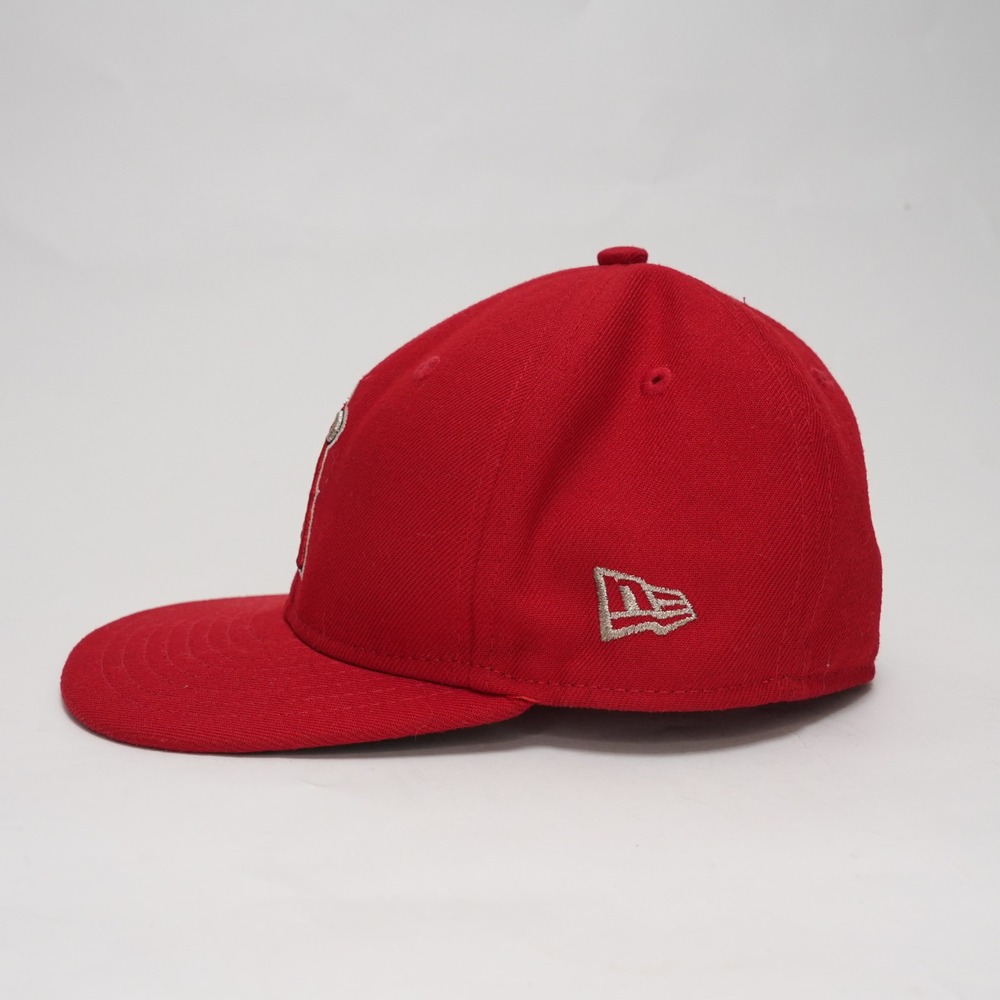 New Era 59FIFTY Los Angeles Angels Youth 6 3/8 Red‎ Fitted MLB On Field Cap - Picture 5 of 9